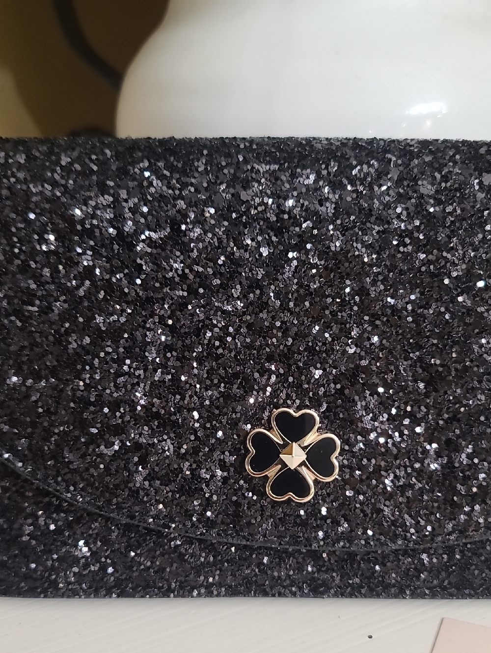 kate spade Black Glitter Wristlet Clutch - Picture 9 of 9